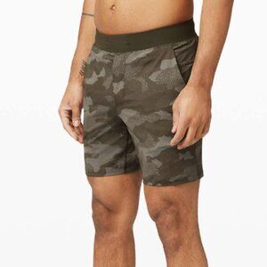 Lululemon T.H.E. Short 7" Mesh Linerless Variegated Camo Max Dark Olive Shorts L
